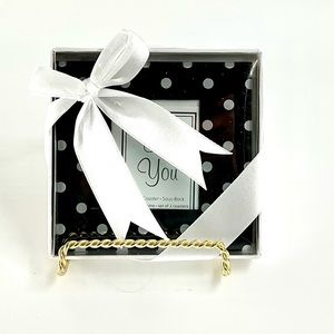 Brand New Kate Aspen Glass Photo Coasters